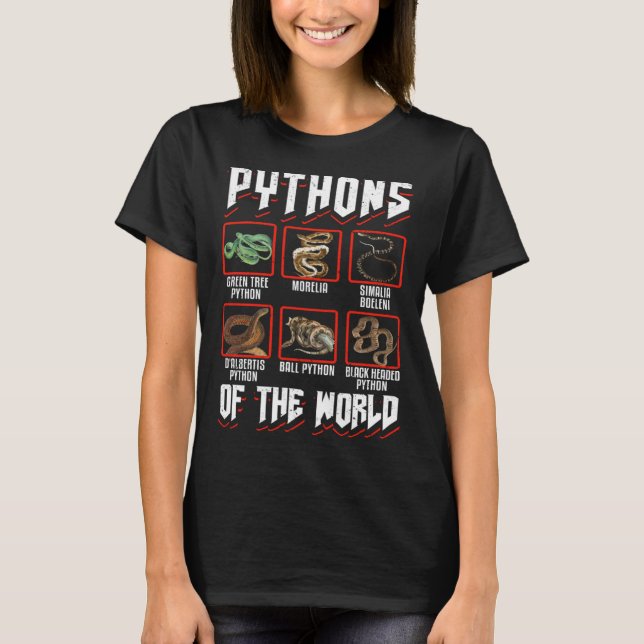Exotic Pet Snake Reptile Ball Python Pythons Of Th T-Shirt (Front)