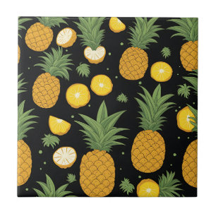 Exotic Pineapple Pattern Tile