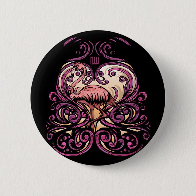 Exotic Pink 2 Inch Round Button (Front)