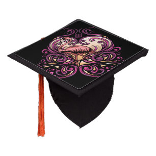 Exotic Pink Graduation Cap Topper