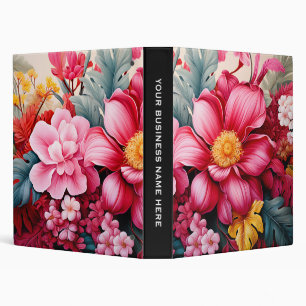Exotic Pink Tropical Floral Garden Binder