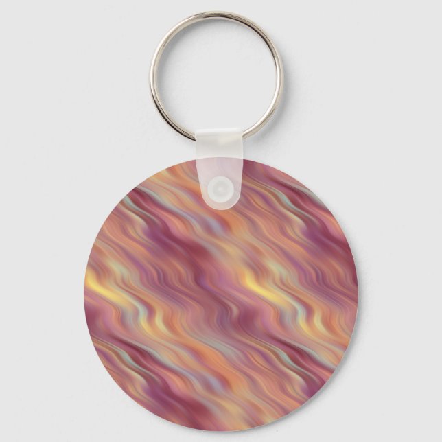 Exotic Plumeria Wavy Texture Keychain (Front)