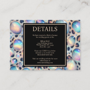 Exotic Posh Reception Details Enclosure Cards