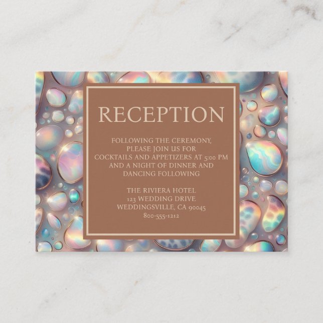 Exotic Posh Reception Details Enclosure Cards (Front)