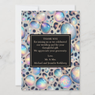 Exotic Posh Wedding Pre-Filled Thank You Cards