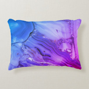 Exotic Purple Marble Accent Pillow