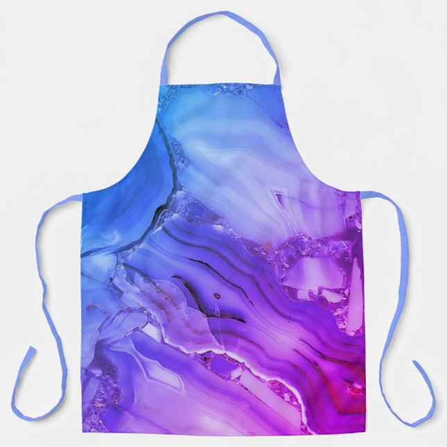Exotic Purple Marble  Apron (Front)