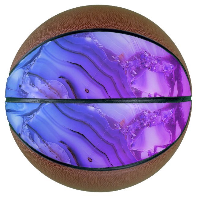 Exotic Purple Marble  Basketball (Front)