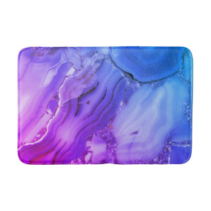 Exotic Purple Marble Bath Mat