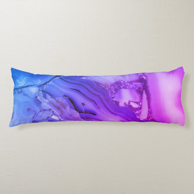 Exotic Purple Marble  Body Pillow (Front)