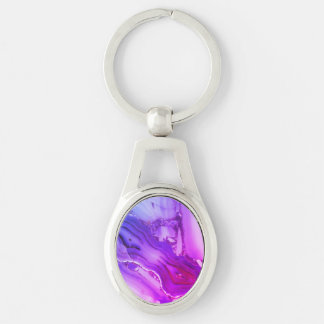 Exotic Purple Marble  Keychain