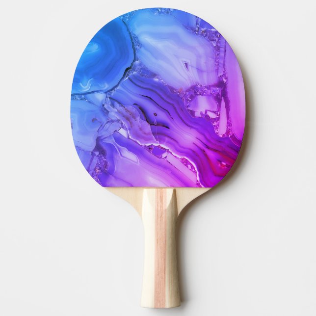 Exotic Purple Marble  Ping Pong Paddle (Front)