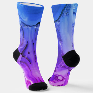 Exotic Purple Marble Socks