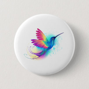 Exotic Rainbow Hummingbird 2 Inch Round Button