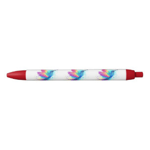 Exotic Rainbow Hummingbird Black Ink Pen
