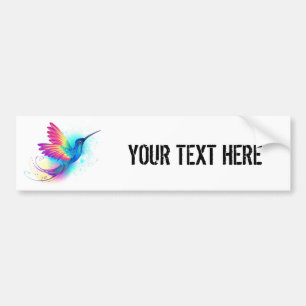 Exotic Rainbow Hummingbird Bumper Sticker