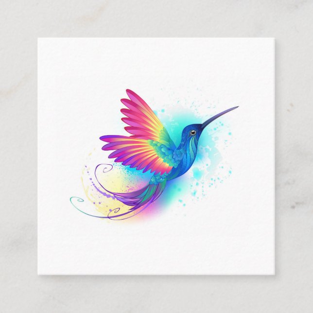 Exotic Rainbow Hummingbird Calling Card (Front)