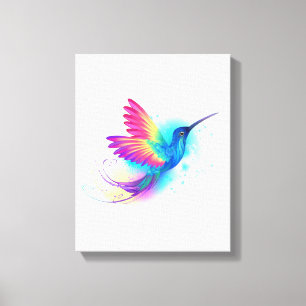 Exotic Rainbow Hummingbird Canvas Print