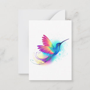 Exotic Rainbow Hummingbird Card