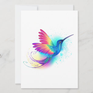 Exotic Rainbow Hummingbird Card