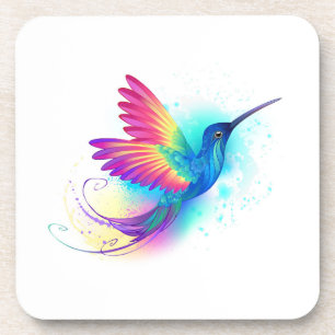 Exotic Rainbow Hummingbird Coaster