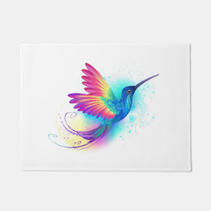 Exotic Rainbow Hummingbird Doormat