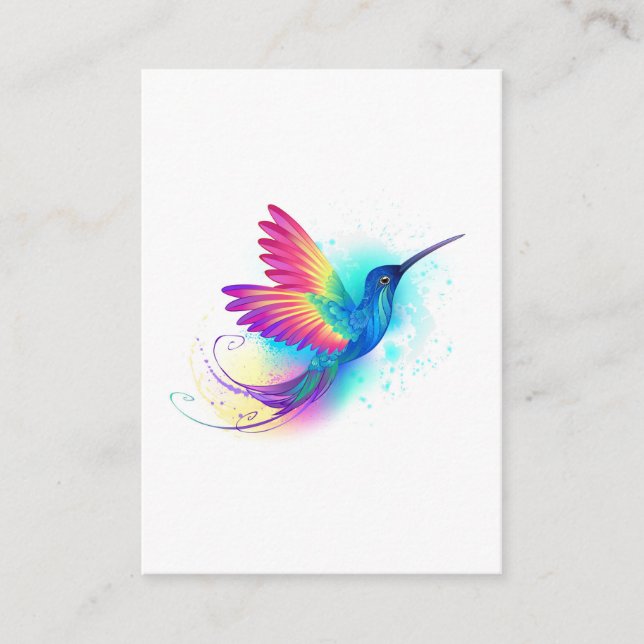 Exotic Rainbow Hummingbird Enclosure Card (Front)