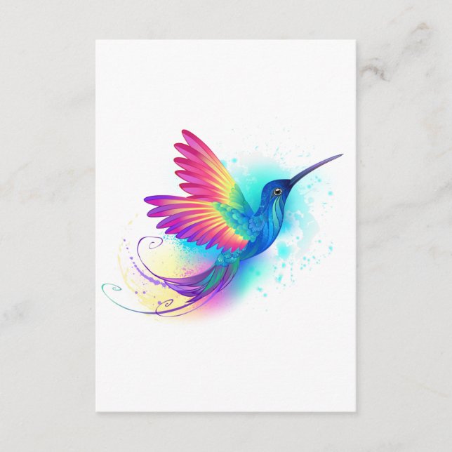 Exotic Rainbow Hummingbird Enclosure Card (Front)
