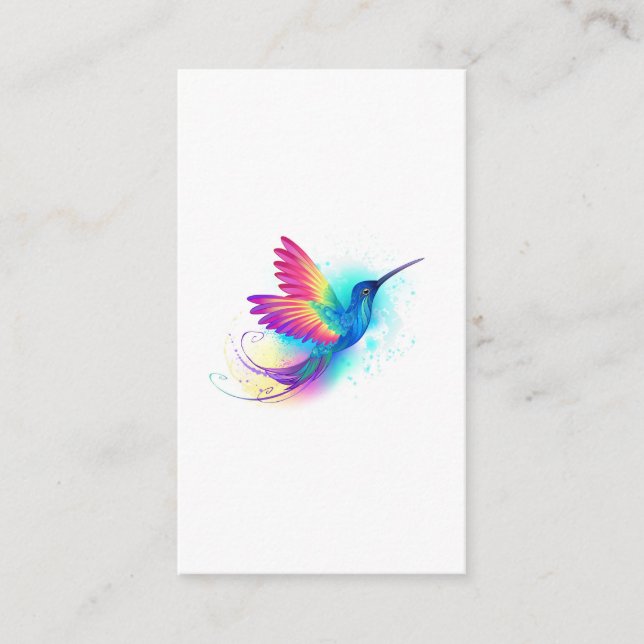 Exotic Rainbow Hummingbird Enclosure Card (Front)