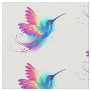 Exotic Rainbow Hummingbird Fabric