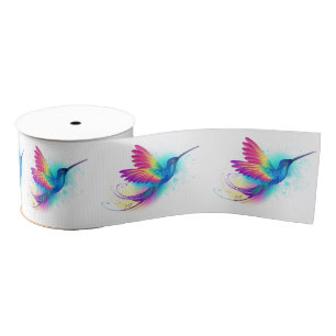 Exotic Rainbow Hummingbird Grosgrain Ribbon