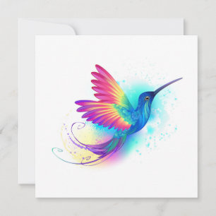 Exotic Rainbow Hummingbird Invitation