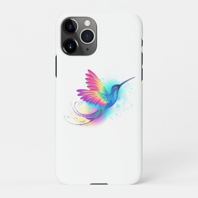 Exotic Rainbow Hummingbird iPhone Case (Back)