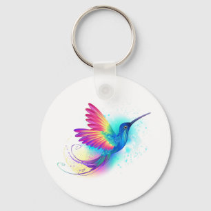 Exotic Rainbow Hummingbird Keychain