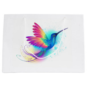 Exotic Rainbow Hummingbird Large Gift Bag