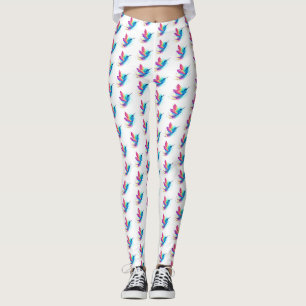 Exotic Rainbow Hummingbird Leggings