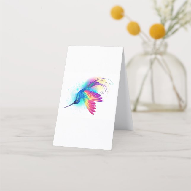 Exotic Rainbow Hummingbird Loyalty Card (Back)