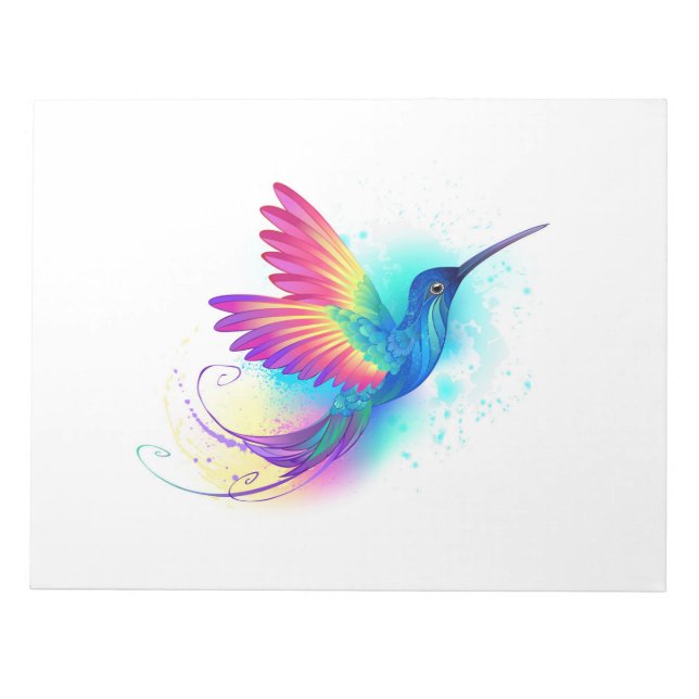 Exotic Rainbow Hummingbird Notepad (Front)