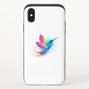 Exotic Rainbow Hummingbird iPhone X Slider Case
