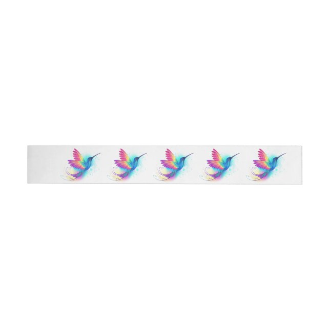 Exotic Rainbow Hummingbird Wraparound Address Label (Individual)