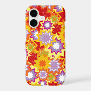 Exotic Red Purple Marrakesh Stars Art Pattern