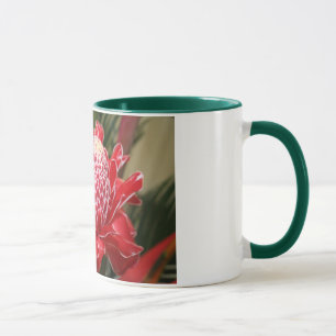Exotic red torch ginger flower cup! mug