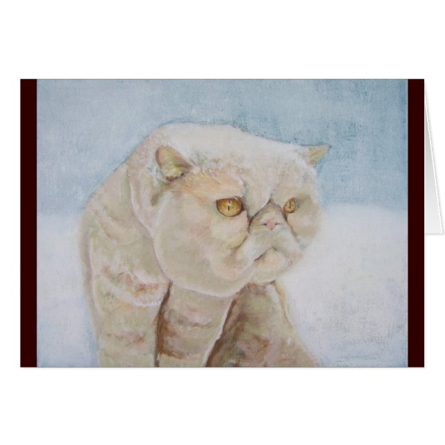 Exotic Shorthair in the Snow Card (Front Horizontal)