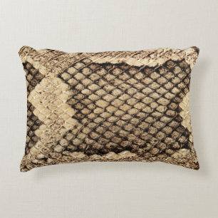 Exotic snake skin animal print pattern modern bold accent pillow