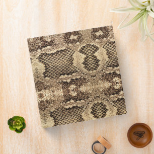 Exotic snake skin animal print pattern modern bold binder