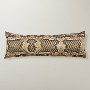 Exotic snake skin animal print pattern modern bold body pillow