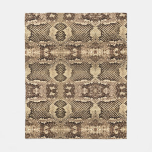 Exotic snake skin animal print pattern modern bold fleece blanket