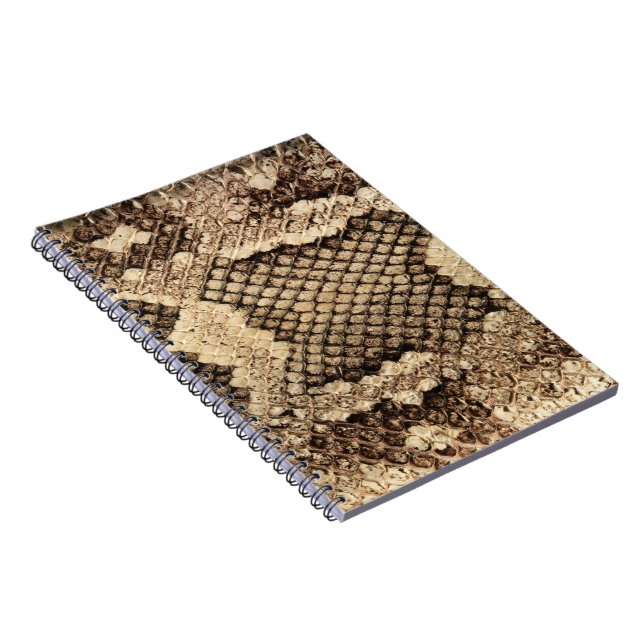 Exotic snake skin animal print pattern modern bold notebook (Right Side)