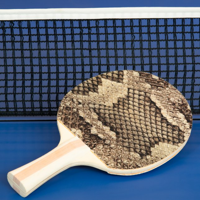 Exotic snake skin animal print pattern modern bold ping pong paddle (Insitu)