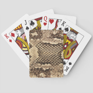 Exotic snake skin animal print pattern modern bold playing cards